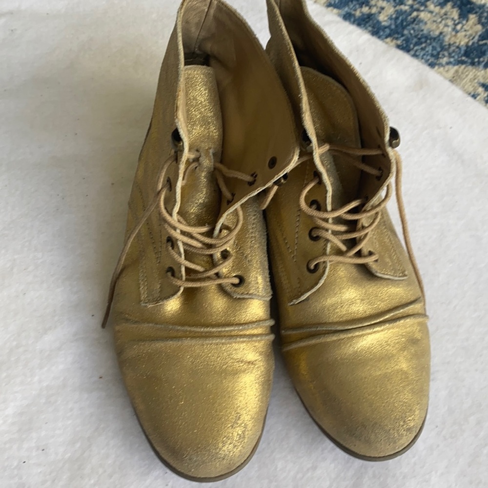 Gold booties size 36 US 5.5